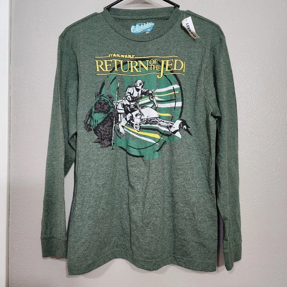 Old Navy Shirt Boys‎ Size XL Star Wars Long Sleeve Return of the Jedi Green